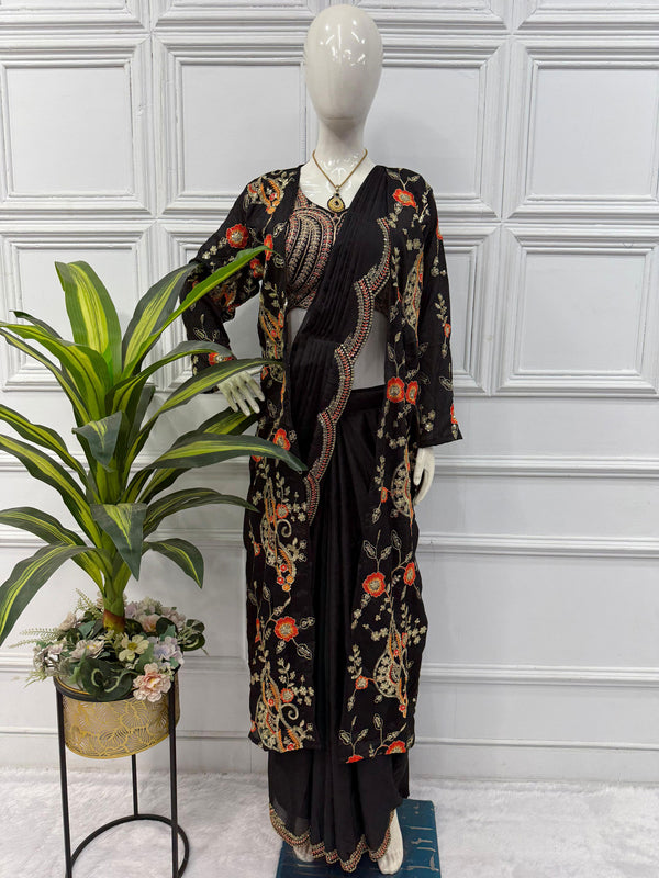 Ready To Wear, Drape Saree With Koti