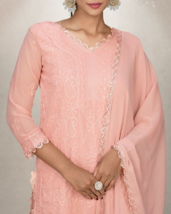 X-Lady launching  chikankari embroidery 3 pic suit