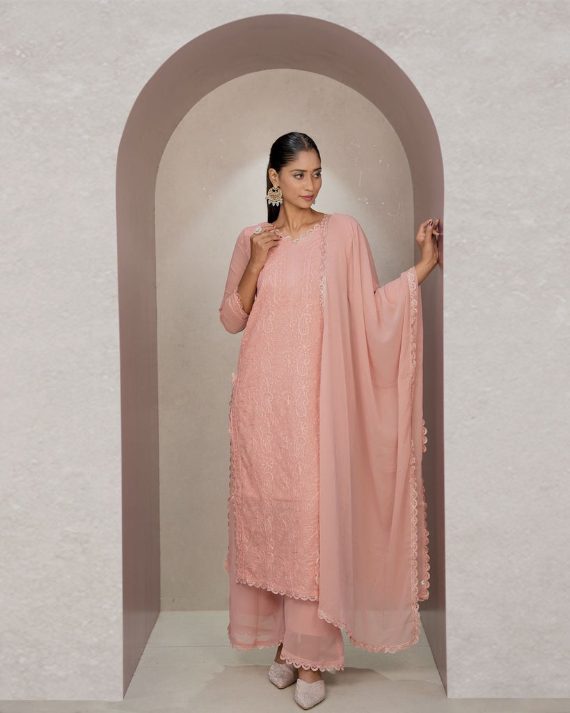 X-Lady launching  chikankari embroidery 3 pic suit