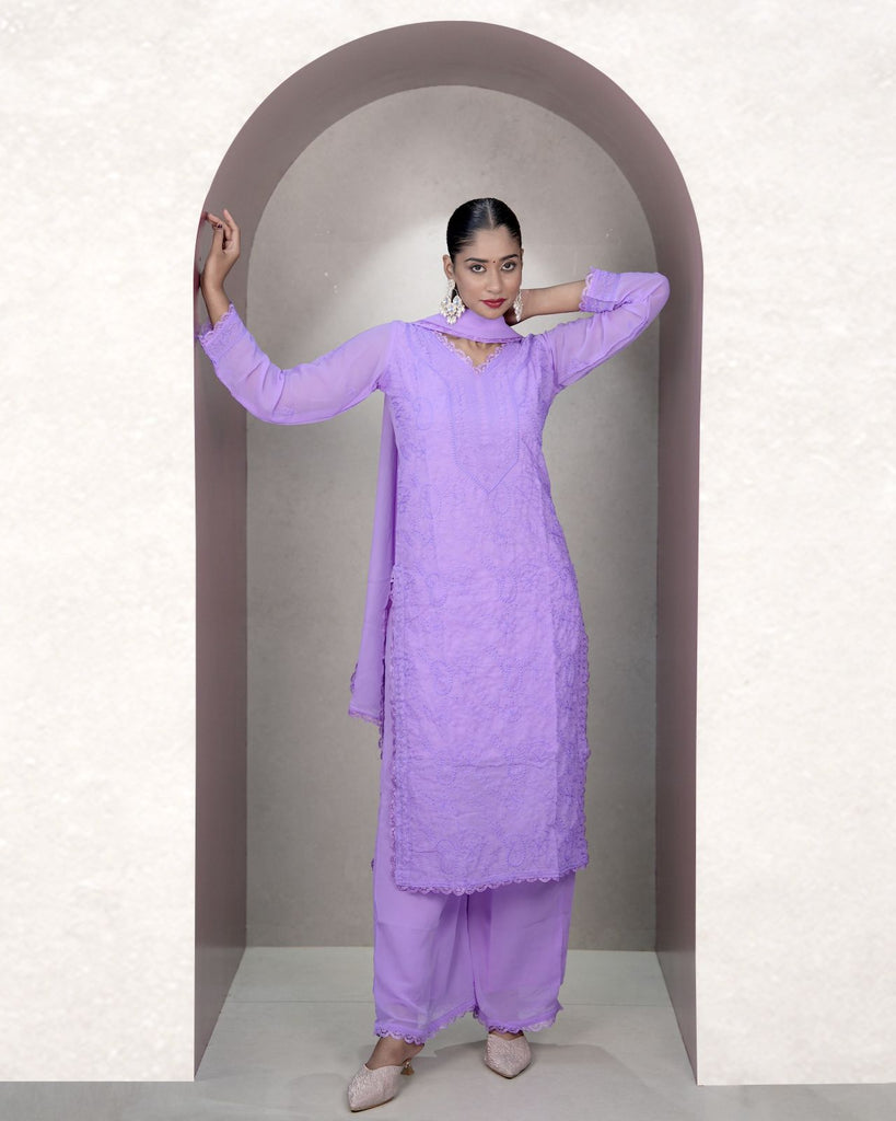 X-Lady launching  chikankari embroidery 3 pic suit