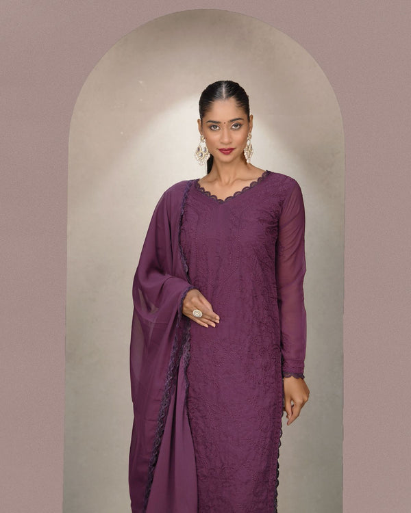 X-Lady launching  chikankari embroidery 3 pic suit