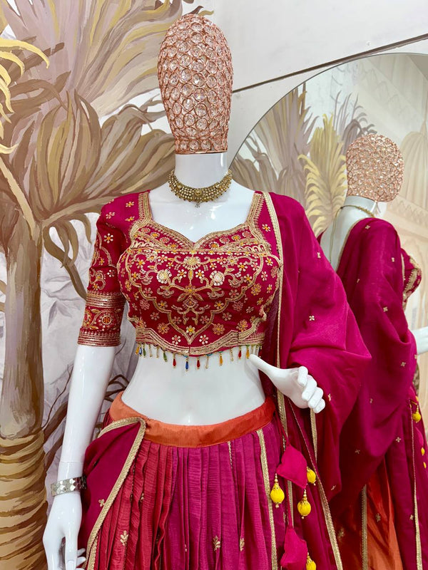 FULL FLAIR STITCHED LEHENGA WITH EXCLUSIVE STITCHED BLOUSE