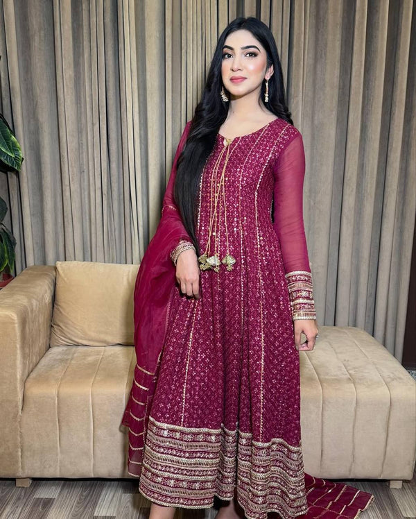 Designer Party Gowns Pent & Dupatta Set