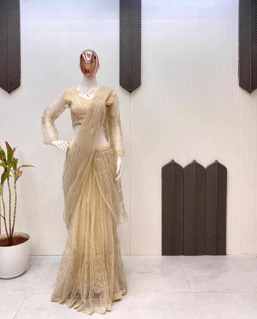 BUTTERFLY MET FABRIC SAREE