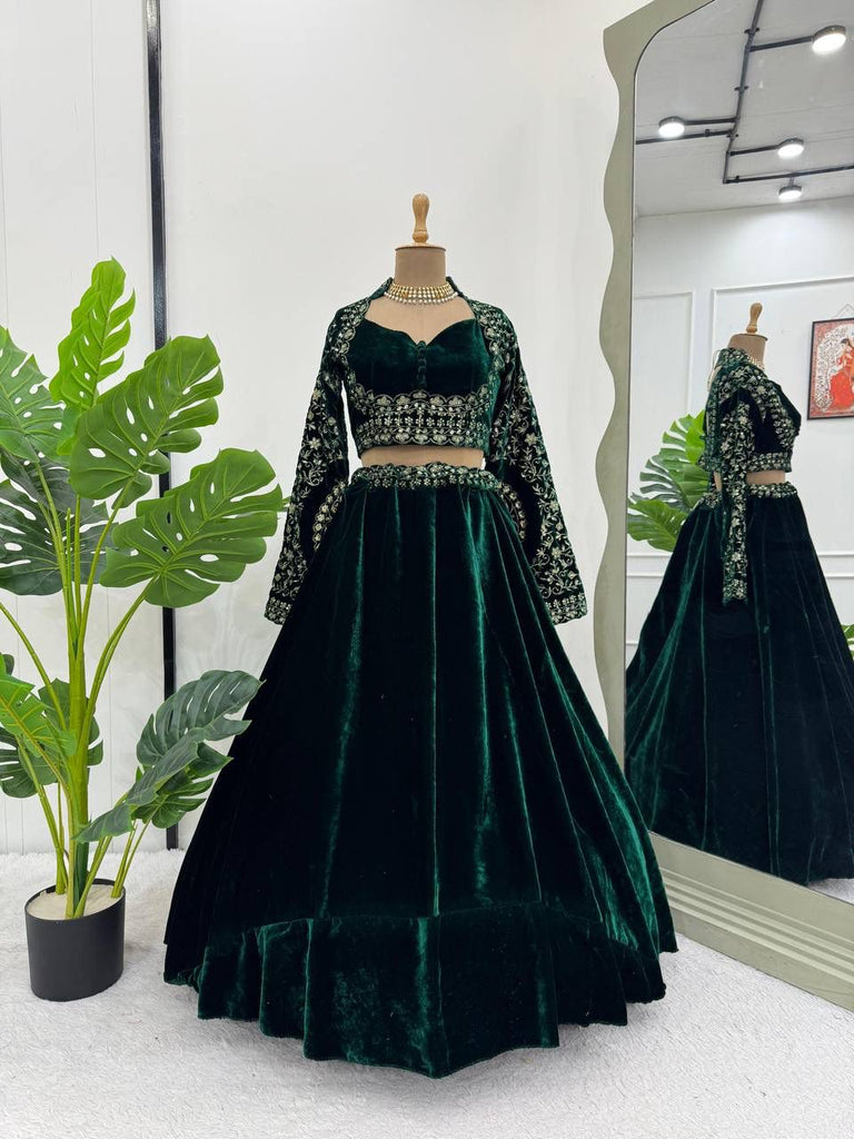 Beautiful velvet lehenga Choli