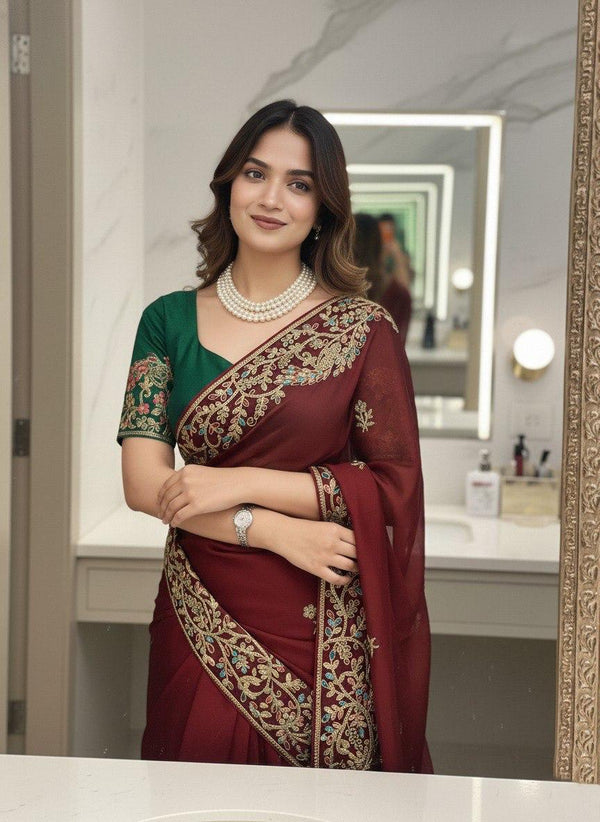 premium Soft Rangoli Silk fabric Saree