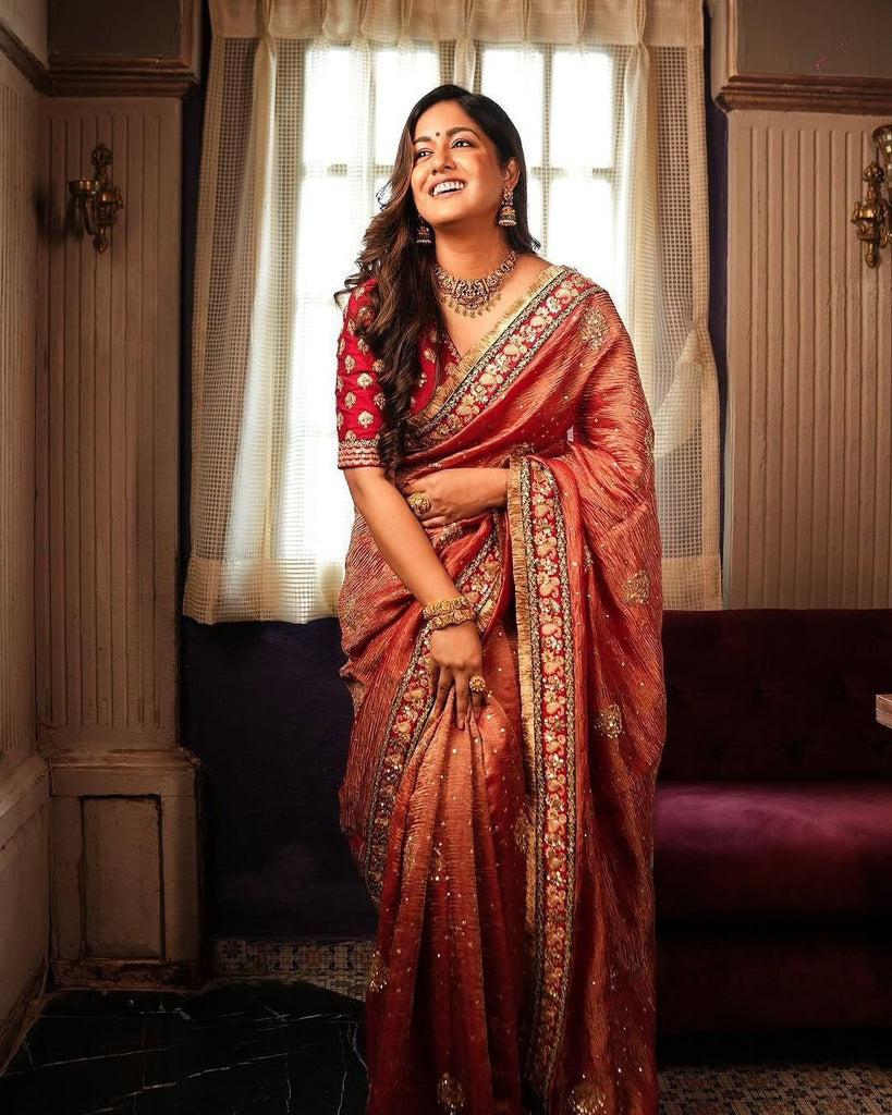 MONO DIAMOND SILK SAREE