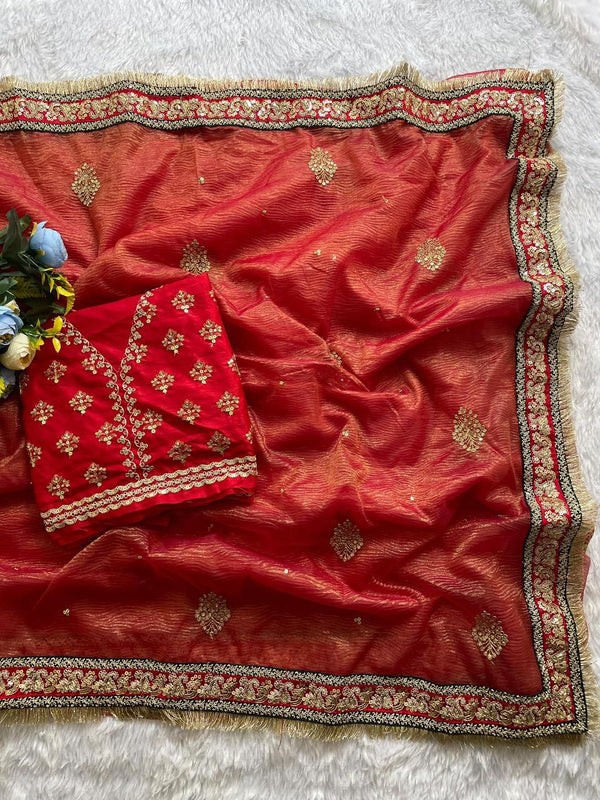 MONO DIAMOND SILK SAREE