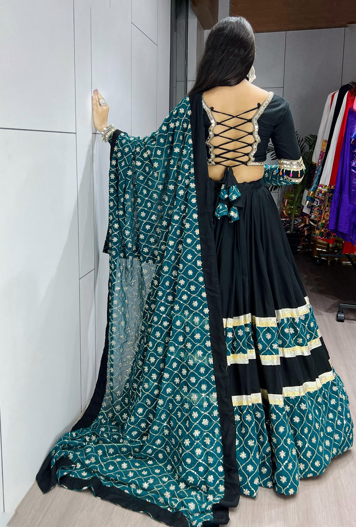 Pure Rayon Cotton Choli With Sequence Work Dupatta