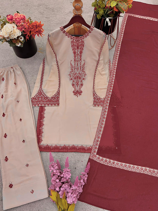 Top-Bottom And Dupatta Set Fully Stitched Ready To Wear