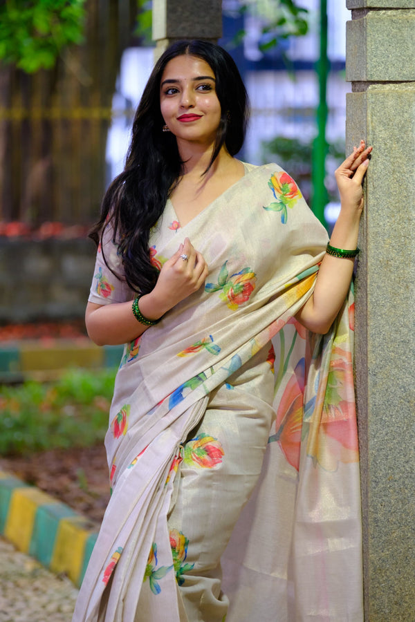 Heavy handloom tussar silk saree