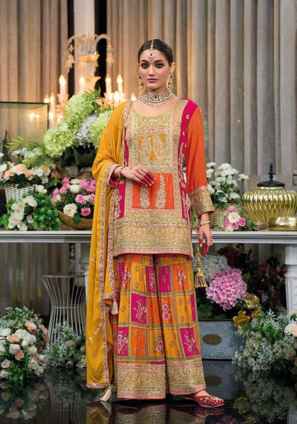 HEAVY PAKISHTANI SHARARA SUIT SET
