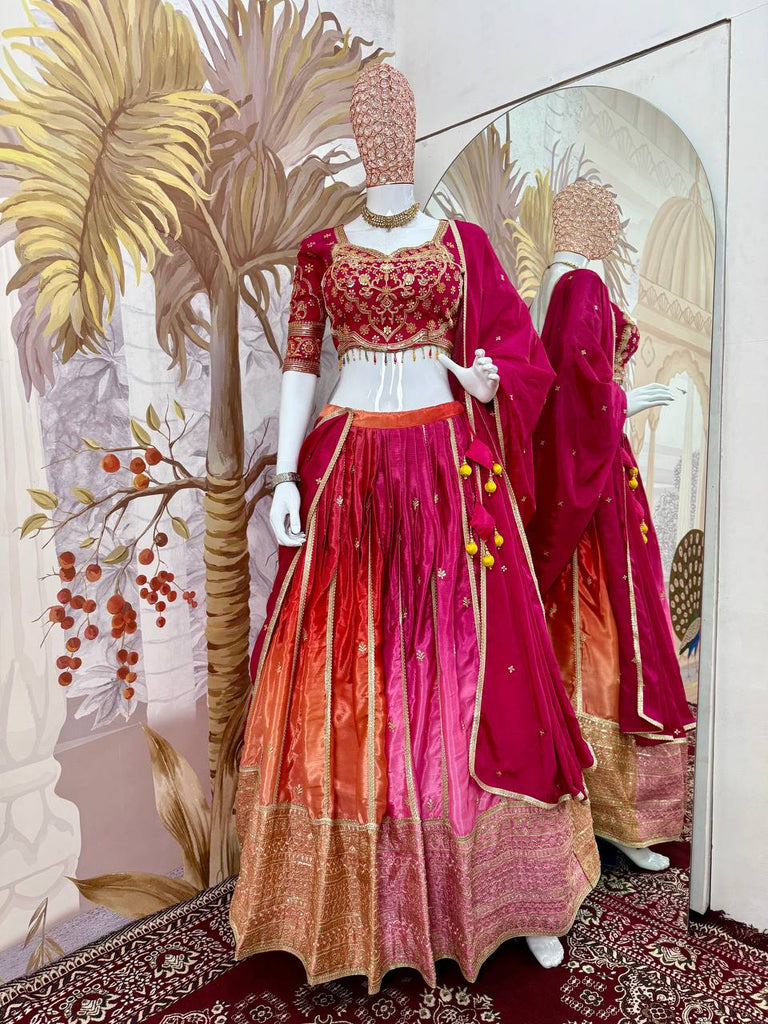 FULL FLAIR STITCHED LEHENGA WITH EXCLUSIVE STITCHED BLOUSE