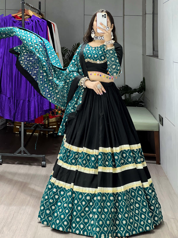 Pure Rayon Cotton Choli With Sequence Work Dupatta