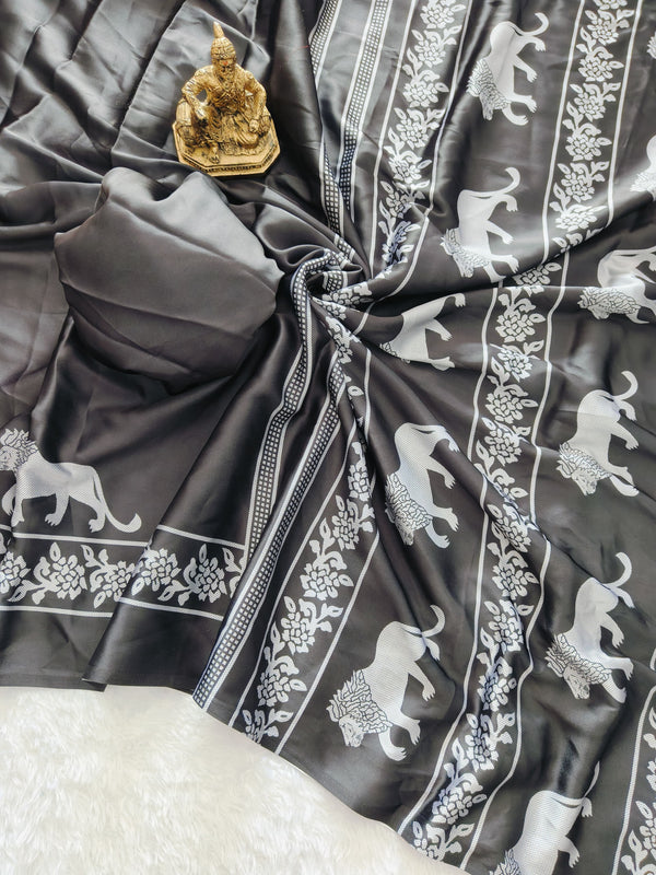 Pure crepe silk saree