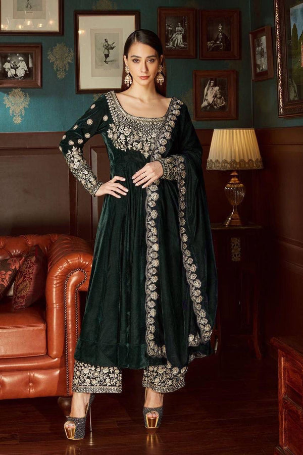 ANARKALI GOWN IN VELVET