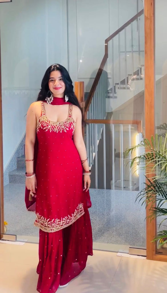 Sharara Set Crafted in Classy Tones with Premium Fabric & Detailing