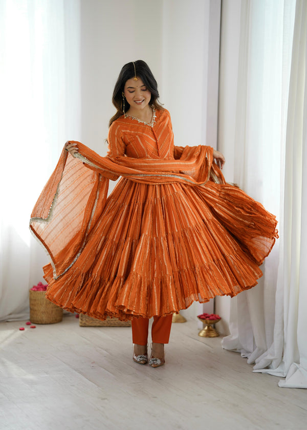Women’s Ethnic Wear Ruffle Gown