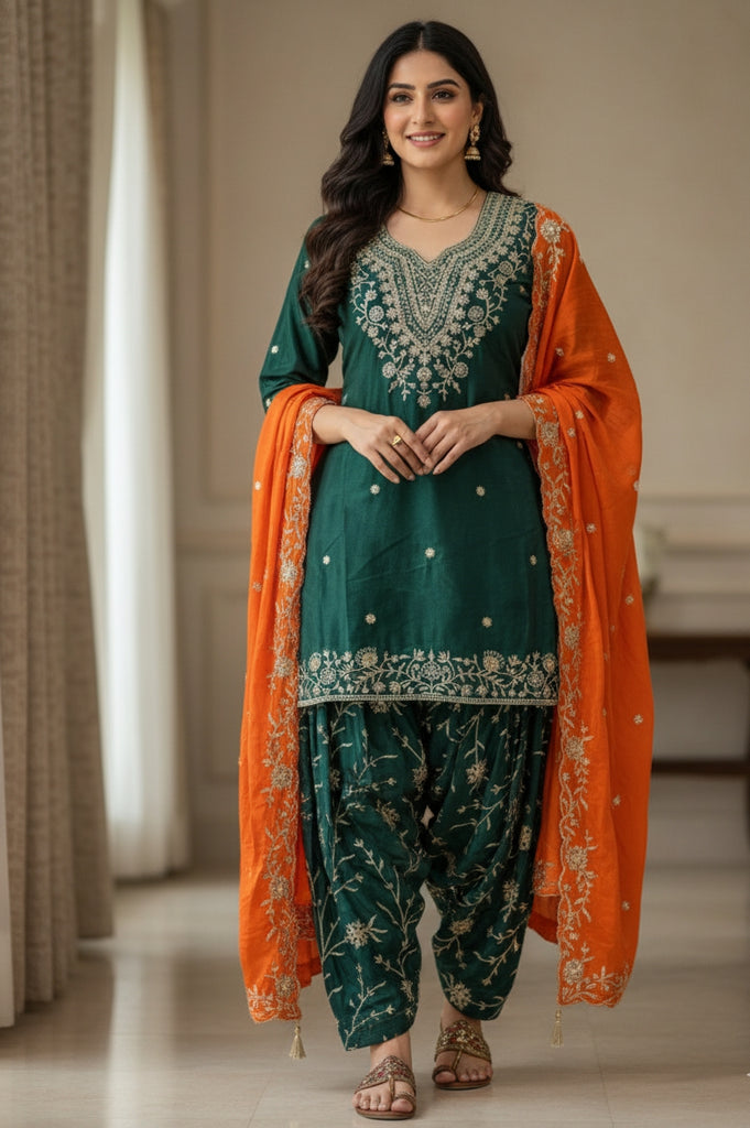 Party Wear Look Top ,Dhoti Salwar